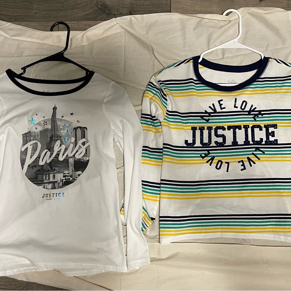 4 long sleeve justice girls shirts new